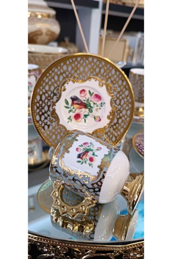 ACAR ASTOEİA PORSELEN 6 KİŞİLİK KAHVE FİNCAN TAKIMI - 7