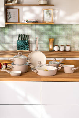 Crystal 11 Parça Tencere Seti Rosegold