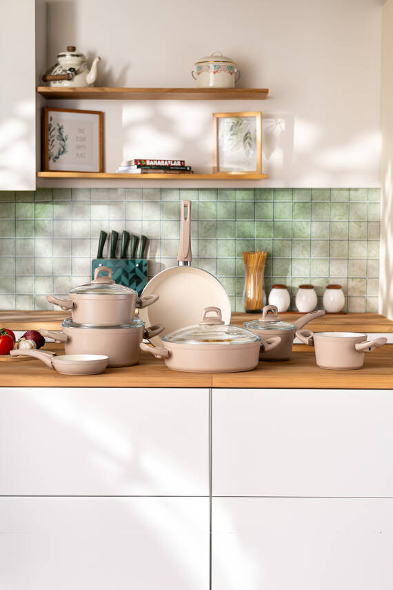 Crystal 11 Parça Tencere Seti Rosegold - 4