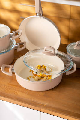 Crystal 11 Parça Tencere Seti Rosegold - 5