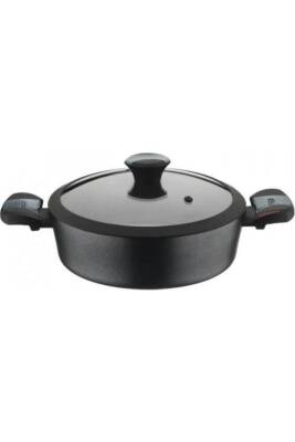 Diamond 28 Cm Siyah Granit Basık Tencere