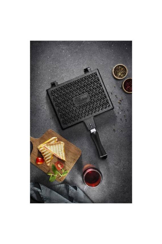 Diamond Tost Grill Maxi Boy Yanmaz Yapışmaz Ocak Üstü Tost Makinesi - 1
