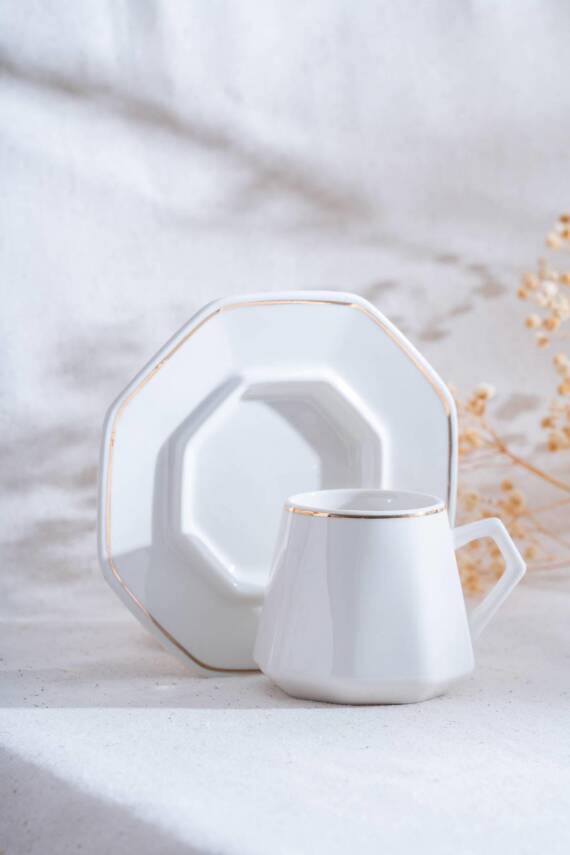 Elara Gold 6 Kişilik Kahve Fincanı Takımı - 90 ml - 1