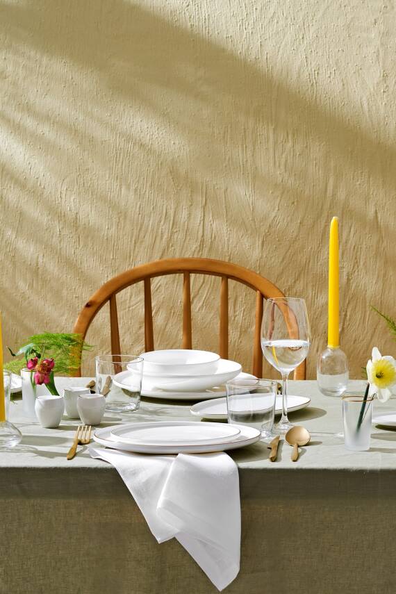 Fine Bone Freya Yuvarlak Gold 60 Parça 12 Kişilik Yemek Takımı - 2