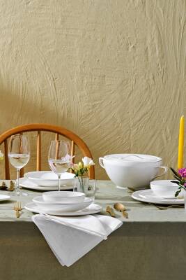 Fine Bone Freya Yuvarlak Gold 60 Parça 12 Kişilik Yemek Takımı - 3