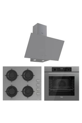 Flowart Lumora Plus Gri 3lü Ankastre Set ( QBL63CPR-CS208-D079 )