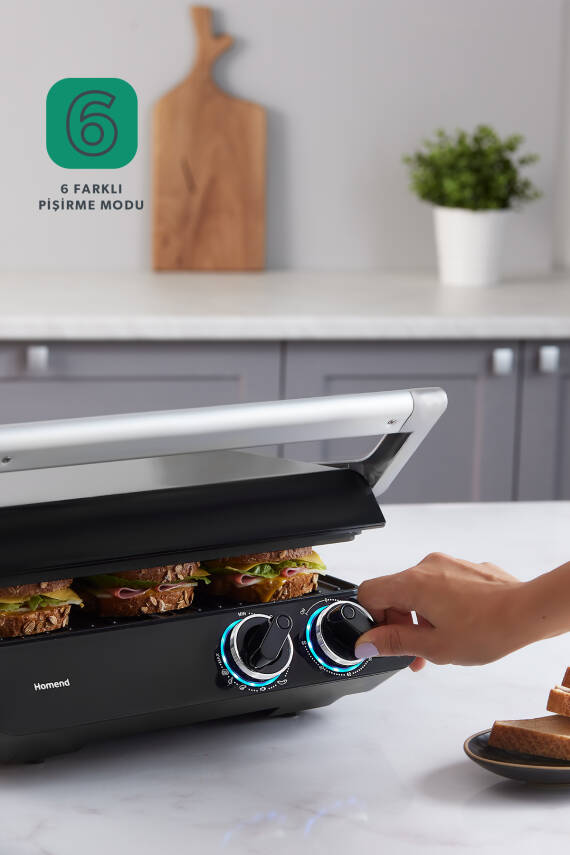 Grilliant 1342h 3 In 1 Inox Gövde Çift Taraflı Xl Döküm Plaka Tost Ve Izgara Makinesi - 3