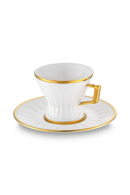 İstanbul Porselen Aşiyan 6 Kişilik Kahve Fincan Takımı - 8