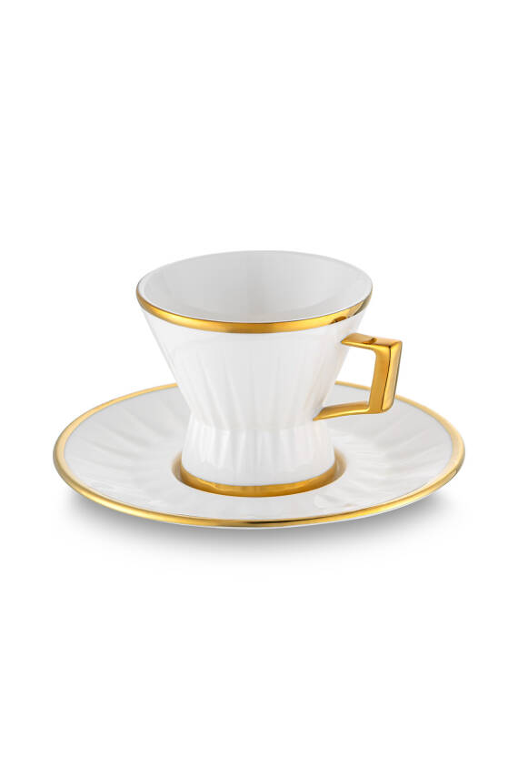 İstanbul Porselen Aşiyan 6 Kişilik Kahve Fincan Takımı - 8