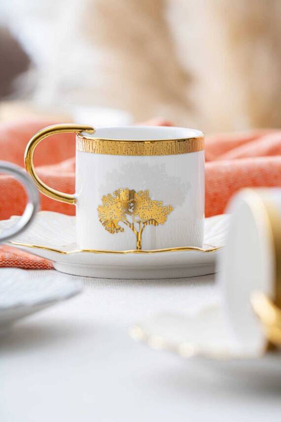 MUBA CONSEPT HADEON 6 KİŞİLİK FİNCAN TAKIMI GOLD 90 CC - 1