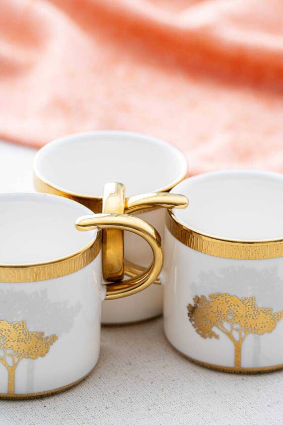 MUBA CONSEPT HADEON 6 KİŞİLİK FİNCAN TAKIMI GOLD 90 CC - 4