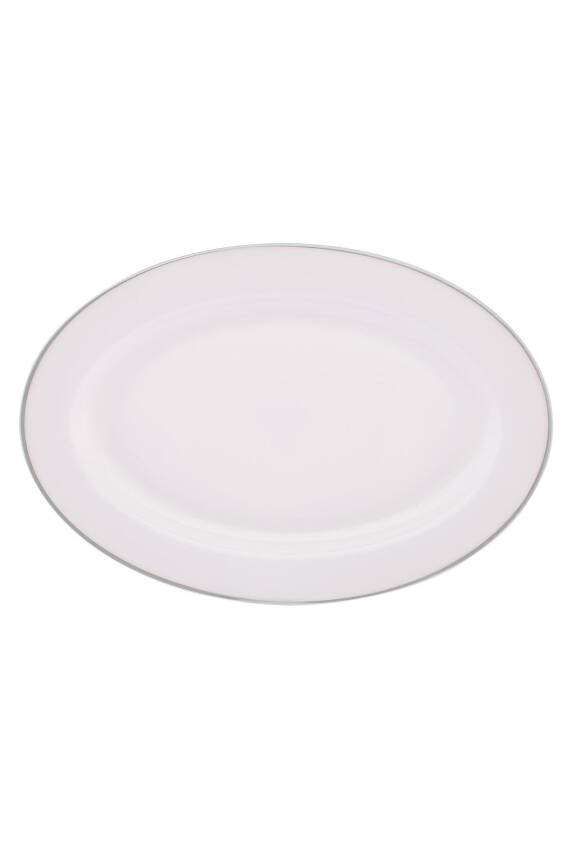 New Marly Porselen 60 Parça 12 Kişilik Yuvarlak Yemek Takımı Platin - 5