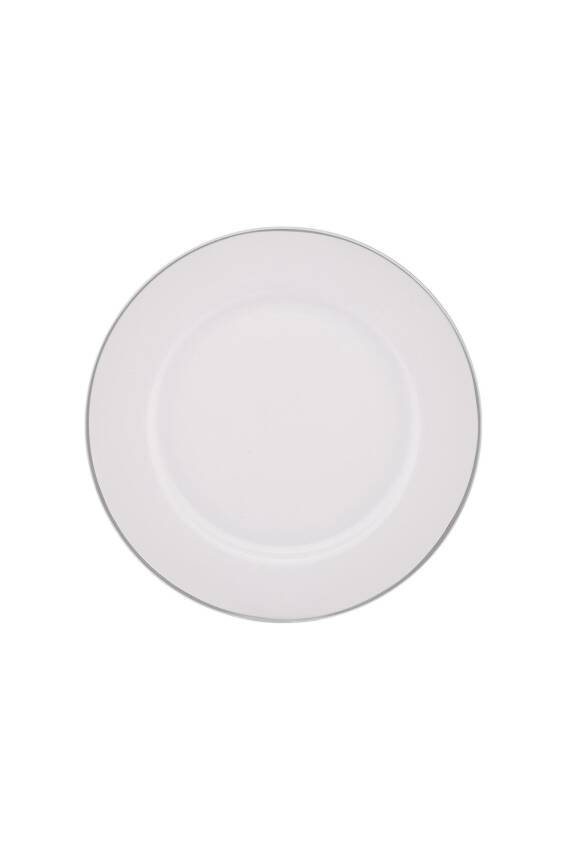 New Marly Porselen 60 Parça 12 Kişilik Yuvarlak Yemek Takımı Platin - 6