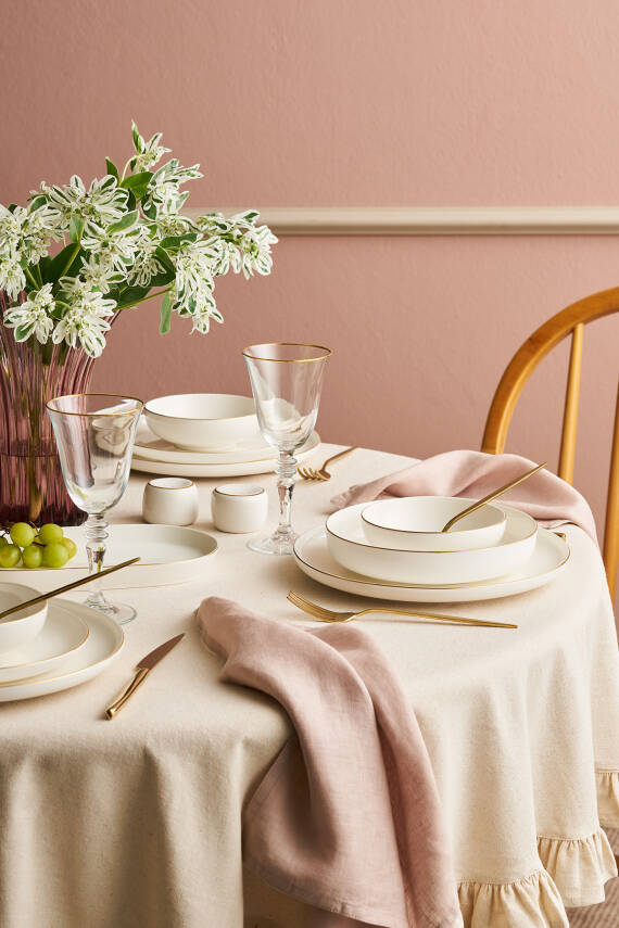 Sade 29 Parça Yemek Takımı Gold - 1