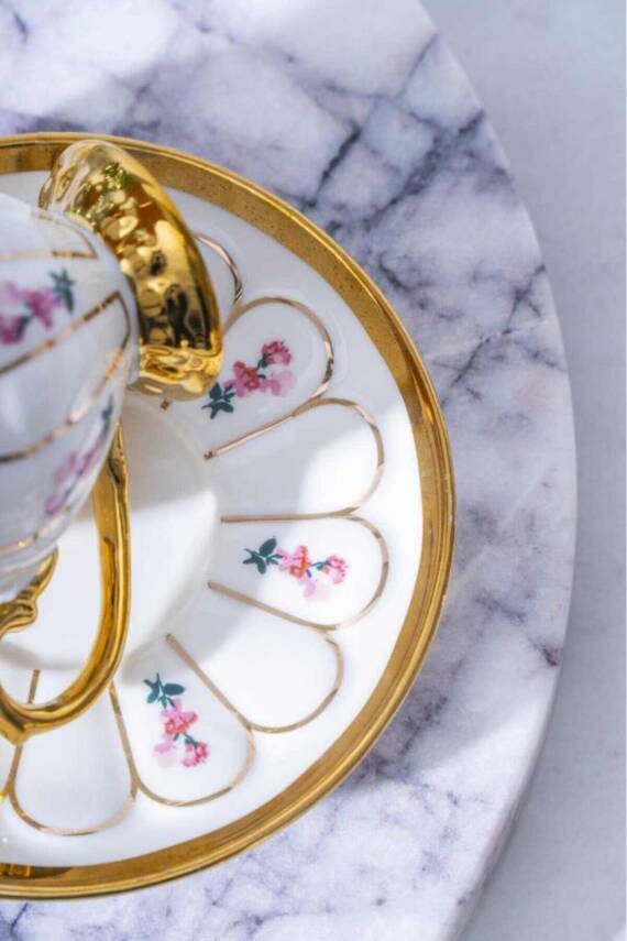 Scarlet Beyaz 6lı Kahve Fincan Takımı KAI-06834 - 3