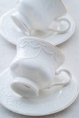 Veronica 6 Kişilik Porselen Çay Fincanı Takımı - 220 ml - 2