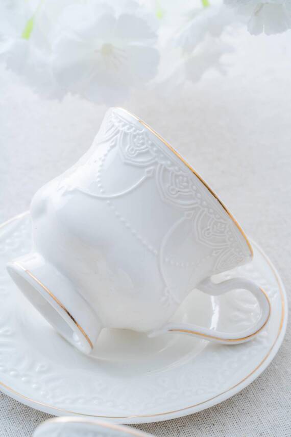 Veronica 6 Kişilik Porselen Çay Fincanı Takımı - 220 ml - 3