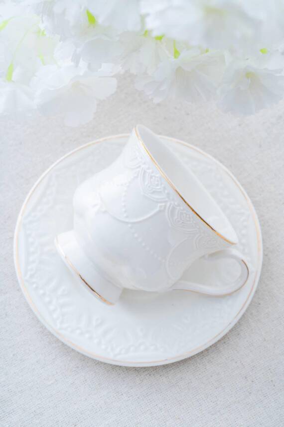 Veronica 6 Kişilik Porselen Çay Fincanı Takımı - 220 ml - 4